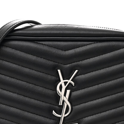 Saint Laurent Calfskin Matelasse Monogram Mini Lou Camera Bag Black 8 of 12