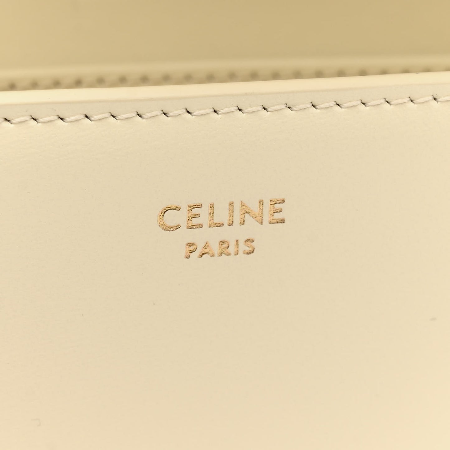 Shiny Calfskin Triomphe Margo Wallet on Chain Sunlight
