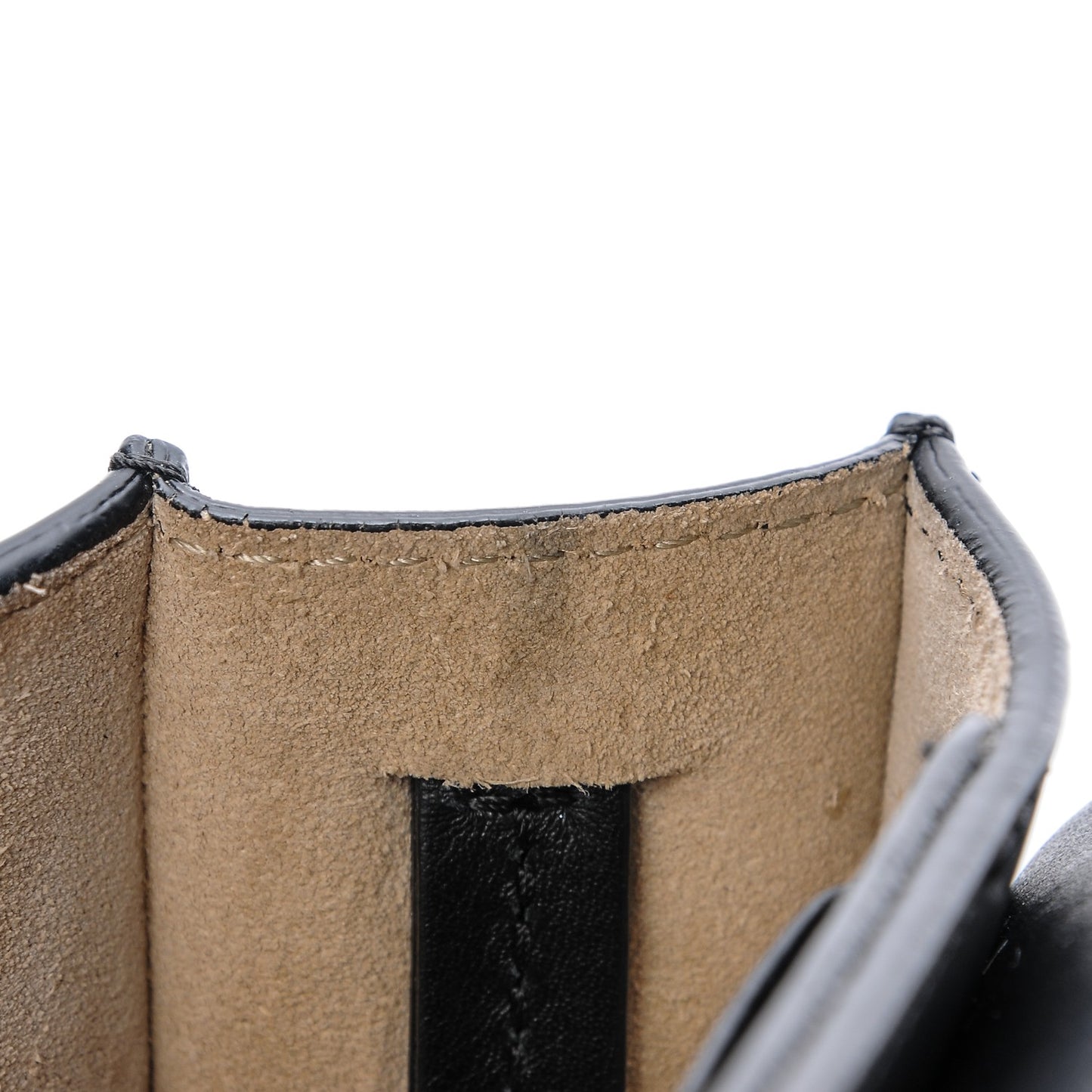 Suede Calfskin Mini Faye Shoulder Bag Black