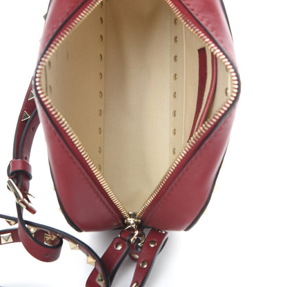 Valentino Garavani Calfskin Rockstud Camera Crossbody Bag Rubino 5 of 10