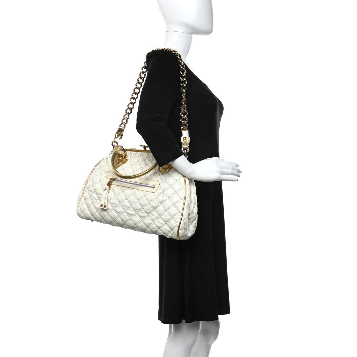 Calfskin Quilted Stam Ivory