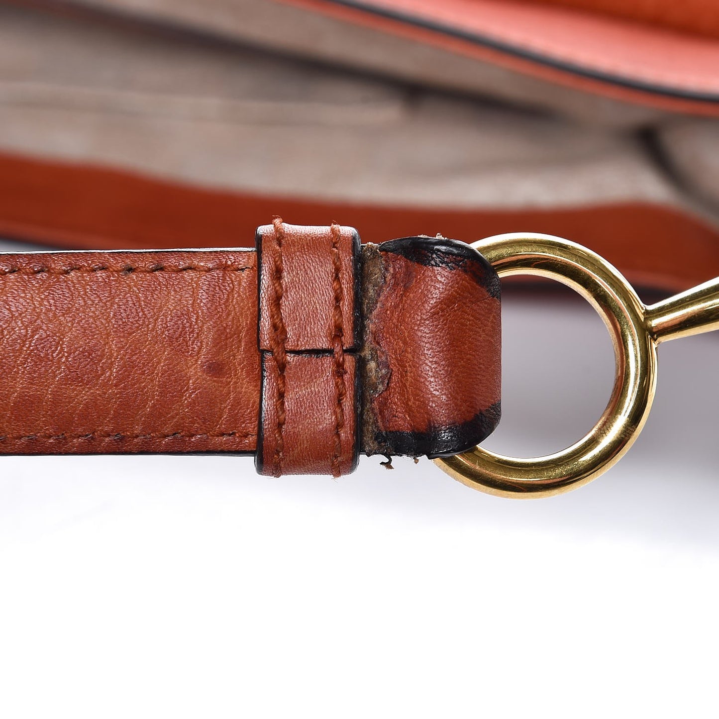 Calfskin Harness Shoulder Bag New Rust