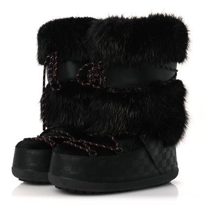 Louis Vuitton Damier Infini Fur Mens Snowstorm Boot 9 Black 4 of 9