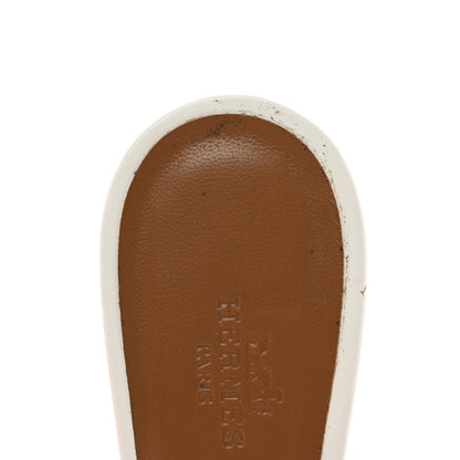 Hermes Calfskin Oasis Sandals 37 White 9 of 10