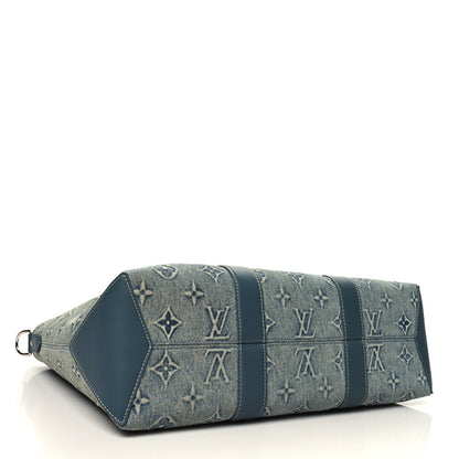 Louis Vuitton Monogram Washed Denim Weekend Tote NM 4 of 9