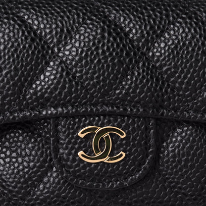 Chanel Caviar Quilted Flap Card Holder Wallet Black 11 of 11