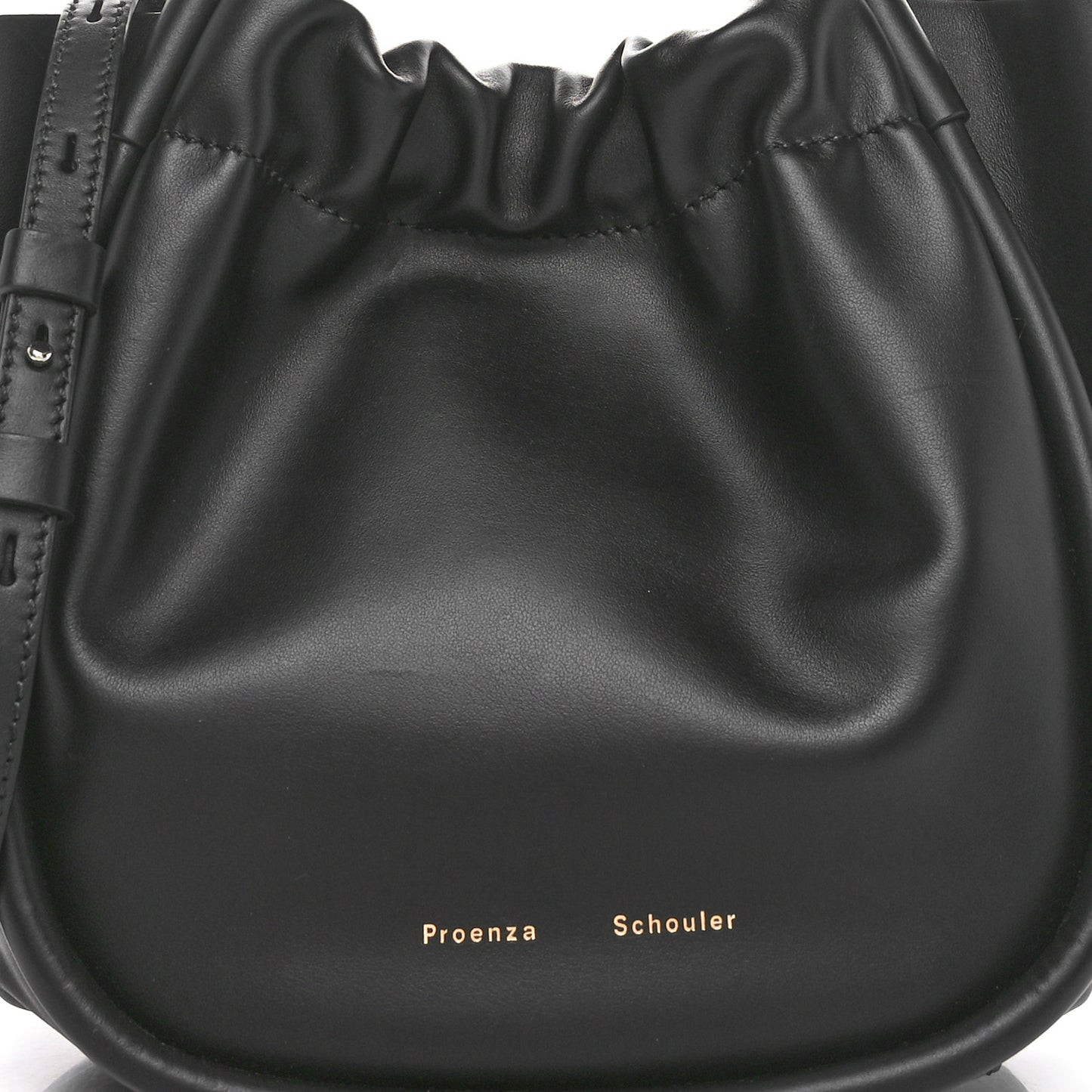 Calfskin Small Ruched Tote Black