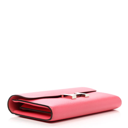 Hermes Epsom Constance Long Wallet Rose Azalee 4 of 17