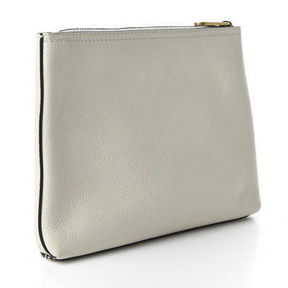 Gucci Pebbled Calfskin Medium Logo Portfolio Clutch White 3 of 7