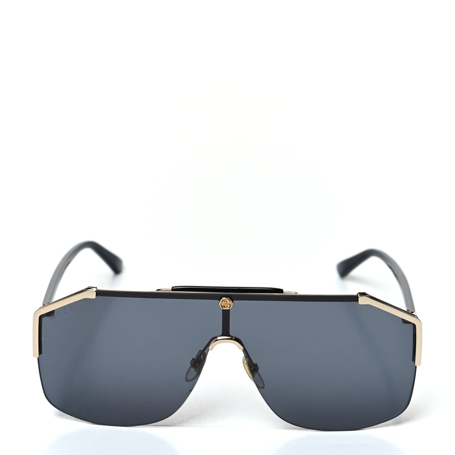 Gucci Metal Rimless Square Sunglasses GG0291S Black Gold 2 of 8