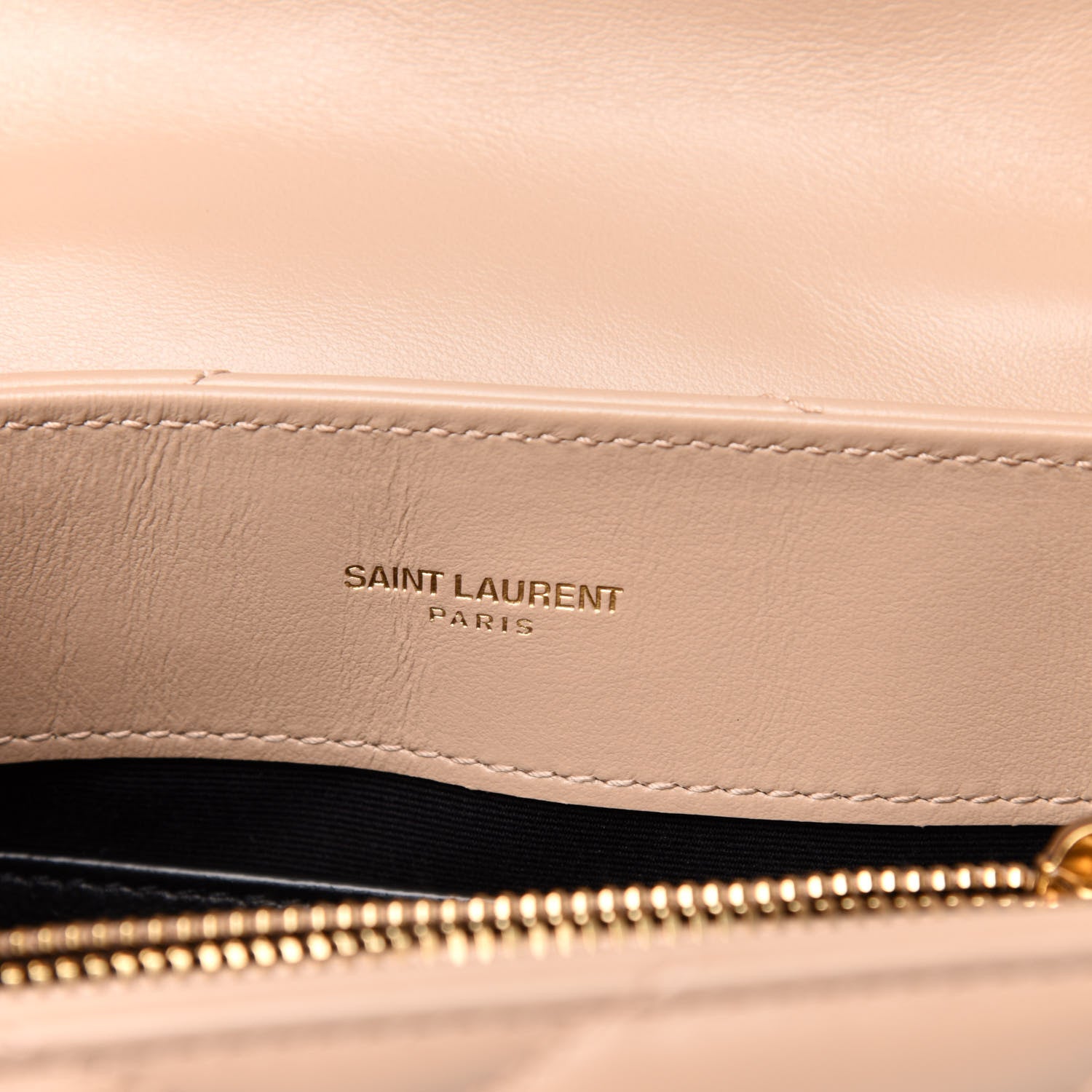 Saint Laurent Calfskin Y Quilted Monogram Small Loulou Chain Satchel Dark Beige 8 of 12