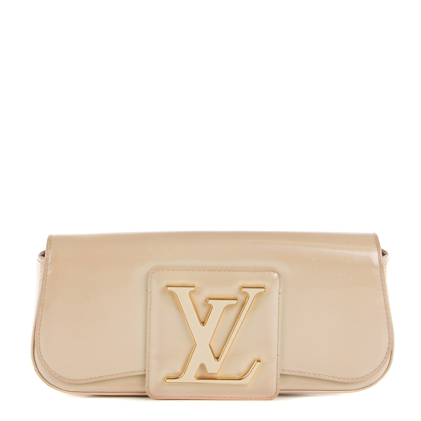 Patent Sobe Clutch Blanc Corail