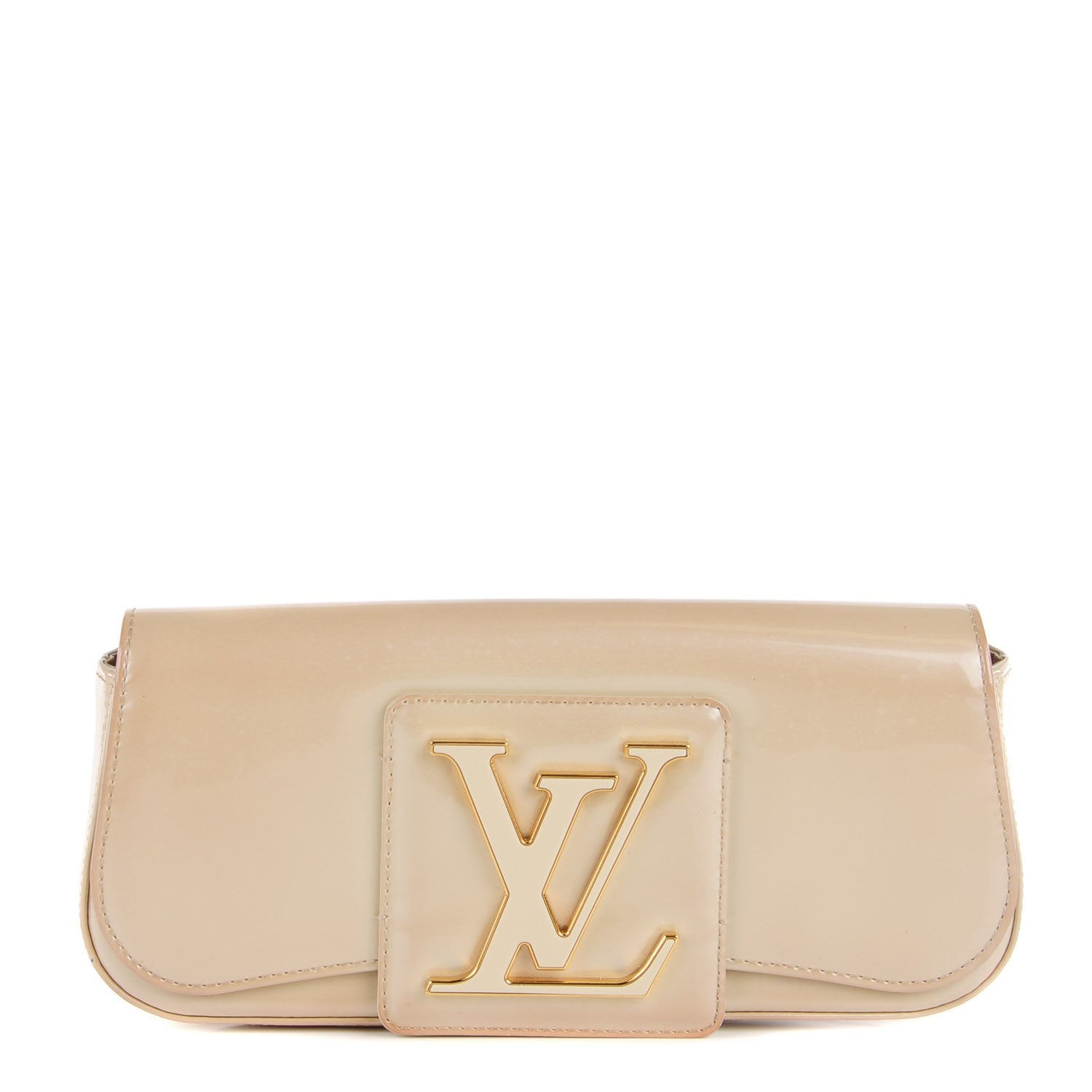 Louis Vuitton Patent Sobe Clutch Blanc Corail 1 of 8