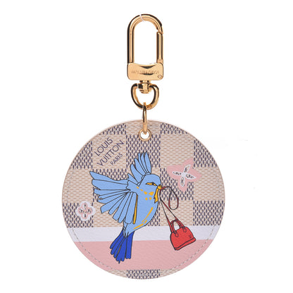 Louis Vuitton Damier Azur 2018 Christmas Animation Bag Charm Key Ring 1 of 4