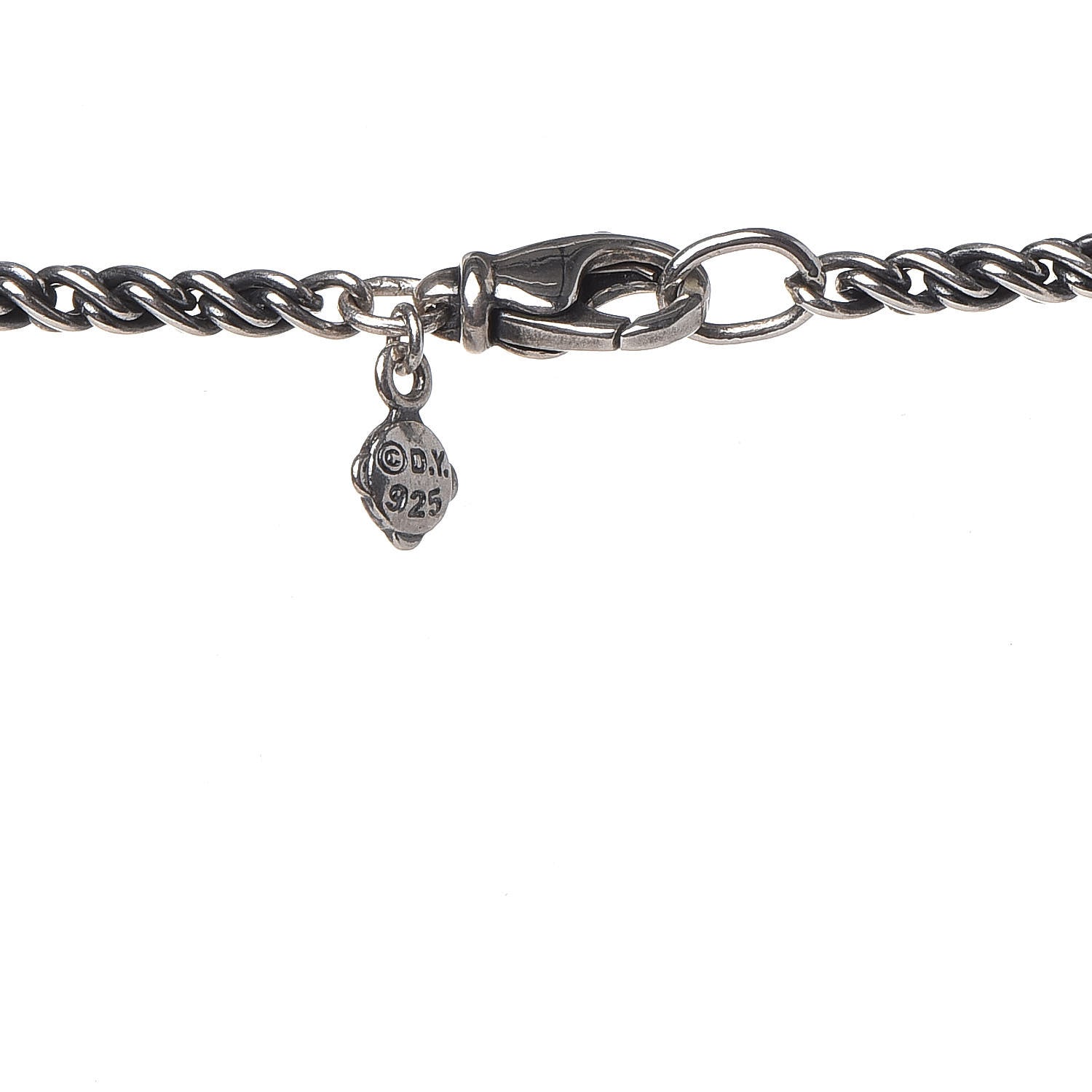 David Yurman Sterling Silver Diamond Cable Coil Necklace 4 of 4