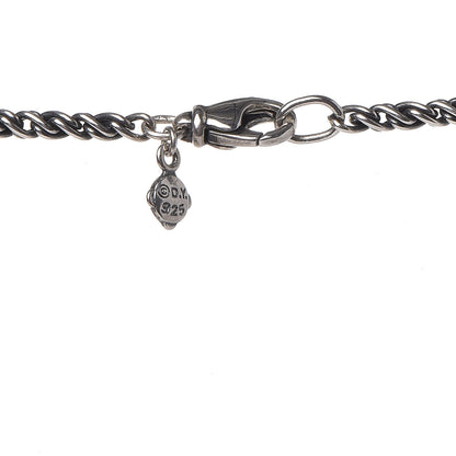 David Yurman Sterling Silver Diamond Cable Coil Necklace 4 of 4