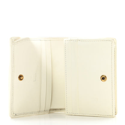 Gucci Calfskin Web Trapuntata GG Card Case Wallet Off White 5 of 8