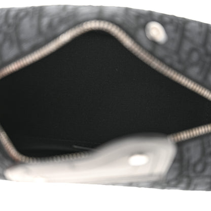 Christian Dior Oblique Jacquard Grained Calfskin Lingot Toiletry Bag Black 5 of 11
