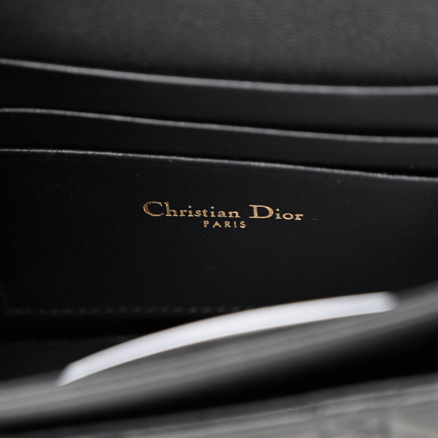 Christian Dior Lambskin Cannage Lady Dior Phone Pouch Black 6 of 9