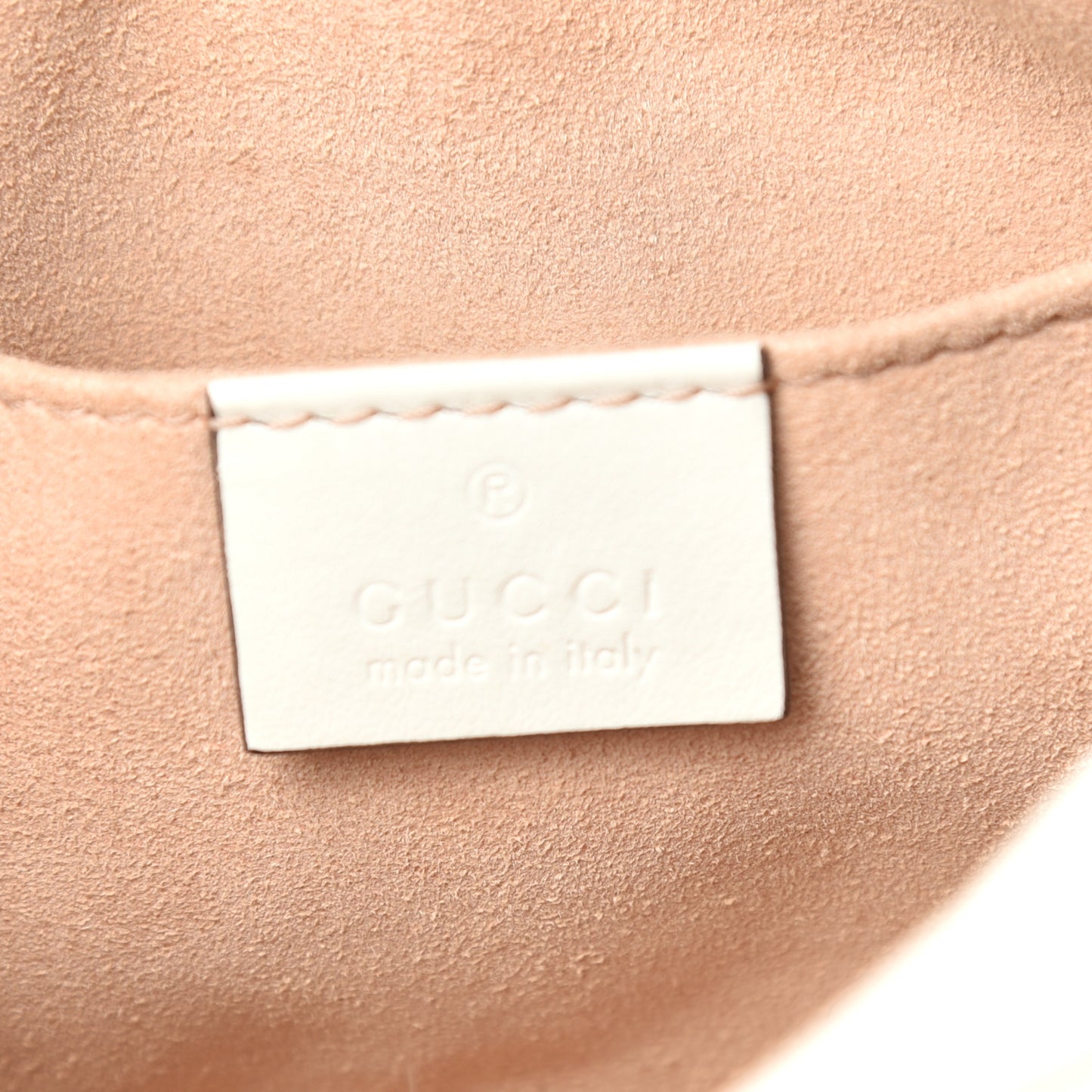 Calfskin Matelasse Mini GG Marmont Chain Shoulder Bag White