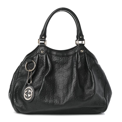 Gucci Guccissima Medium Sukey Tote Black 1 of 9