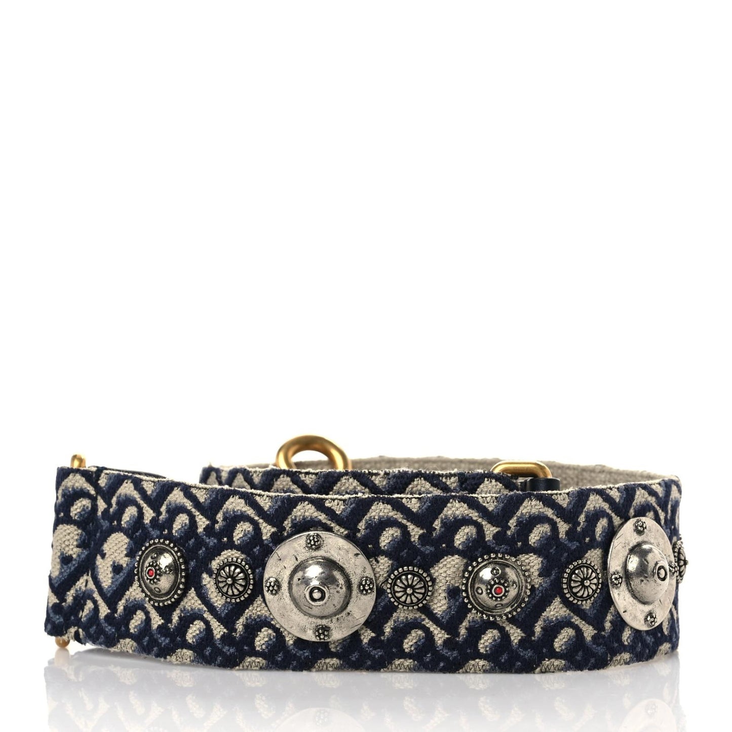 Oblique Studded Shoulder Strap Blue