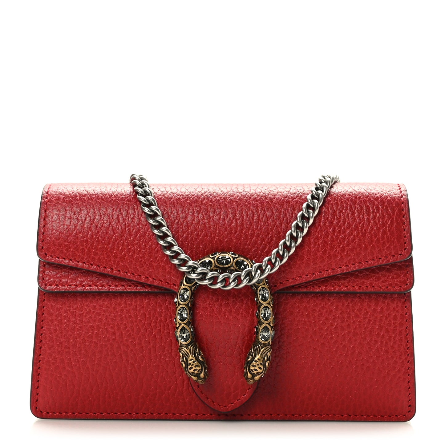 Calfskin Super Mini Dionysus Shoulder Bag Hibiscus Red