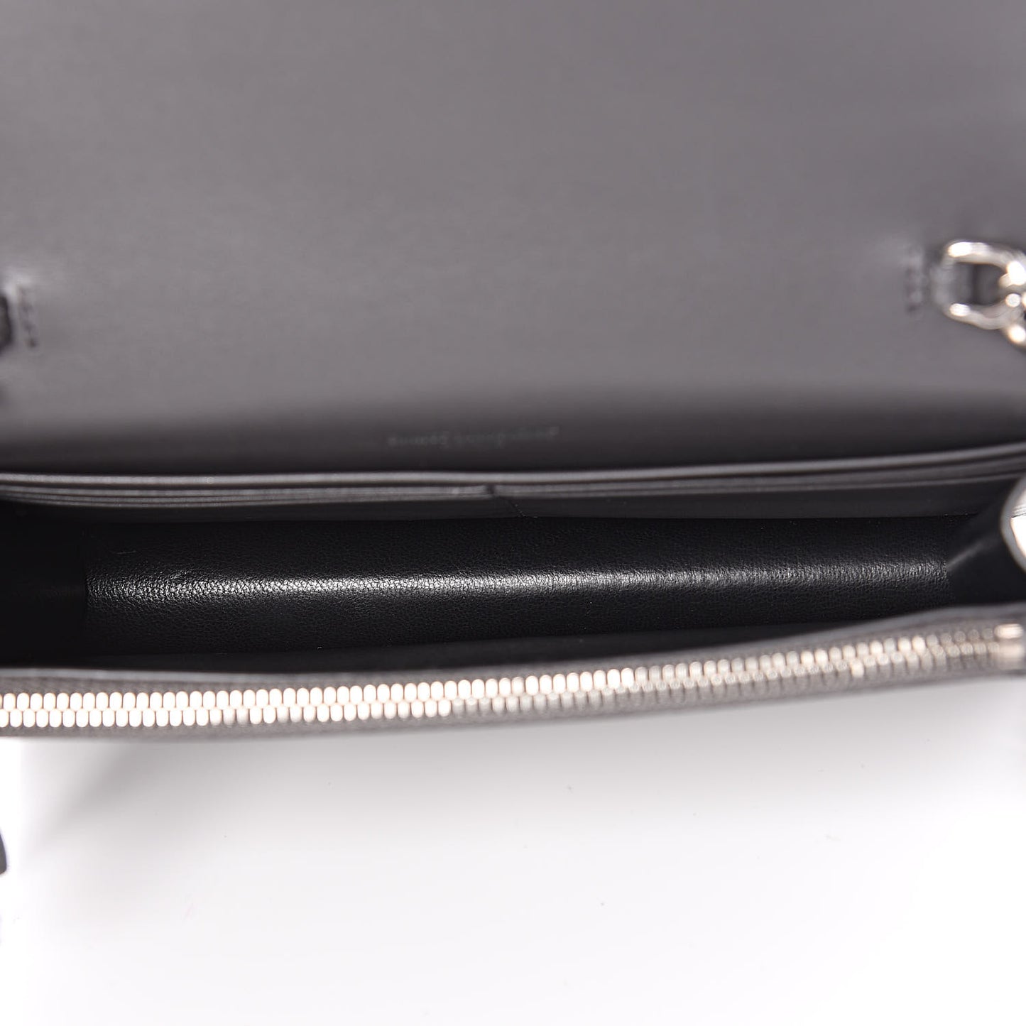 Smooth Calfskin Classic Monogram Kate Tassel Chain Wallet Asphalt