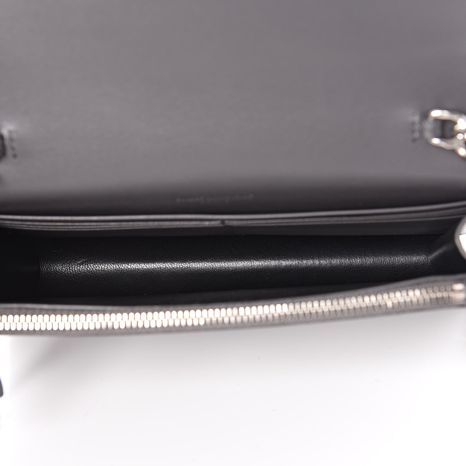 Saint Laurent Smooth Calfskin Classic Monogram Kate Tassel Chain Wallet Asphalt 5 of 10