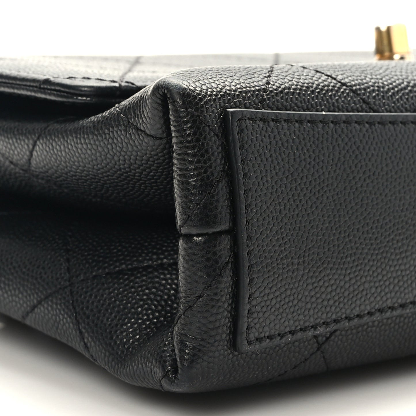 Caviar Quilted Mini Bracelet On Chain Flap Black