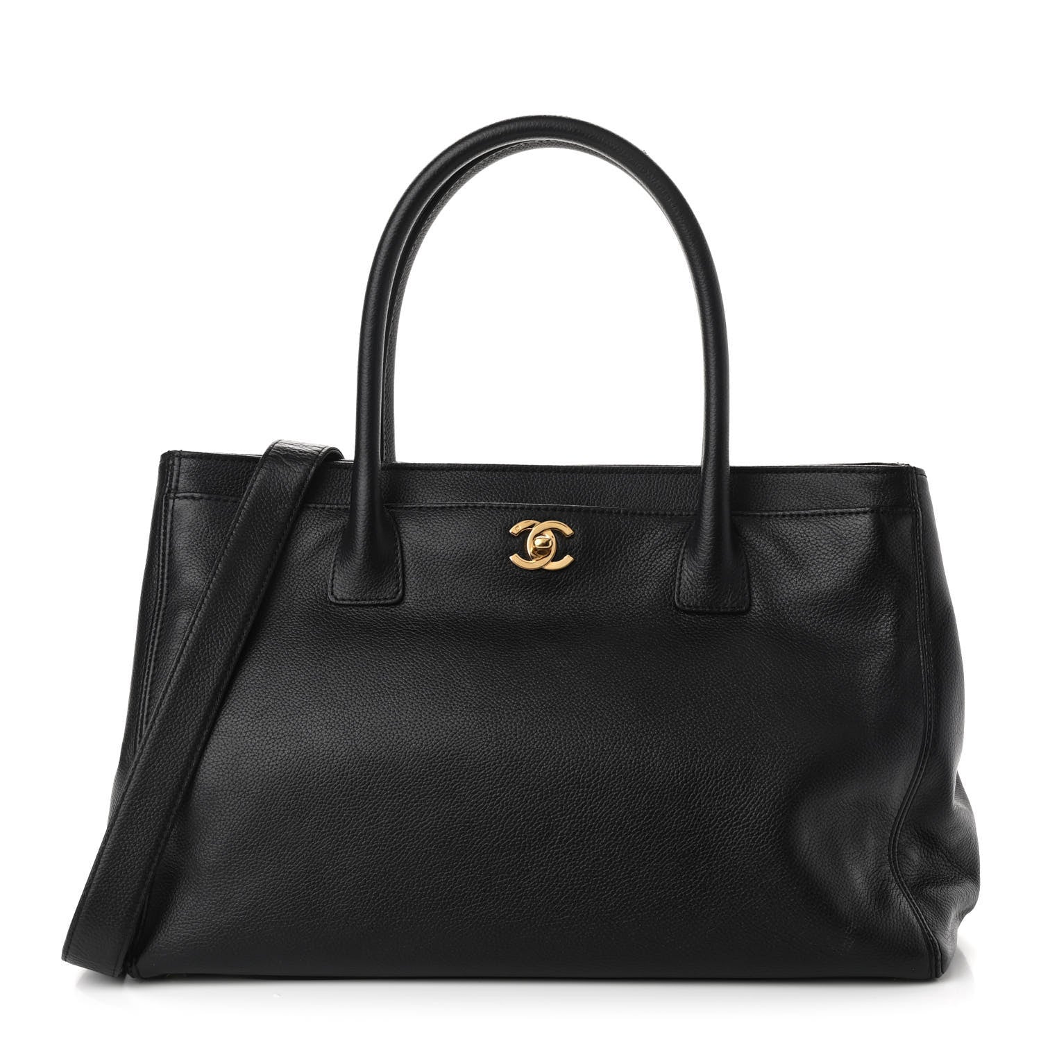 Chanel Calfskin Cerf Executive Shopper Tote Black 1 of 14
