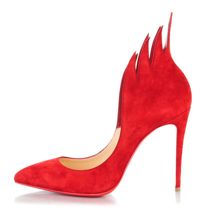 Christian Louboutin Suede Victorina 100 Pumps 37 Carmin 1 of 7