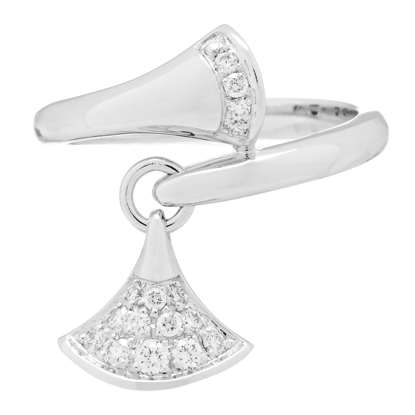 18K White Gold Diamond Divas' Dream Ring 48 4.5