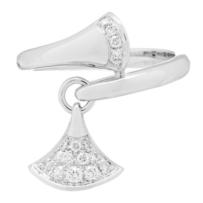 Bulgari 18K White Gold Diamond Divas' Dream Ring 48 4.5 1 of 4