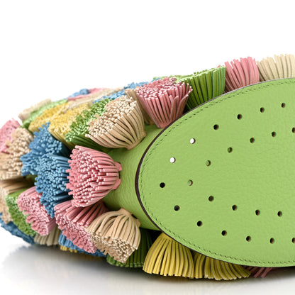 Delvaux Taurillon Soft Mini Pompons Pin Bucket Multicolor Aloe 9 of 10