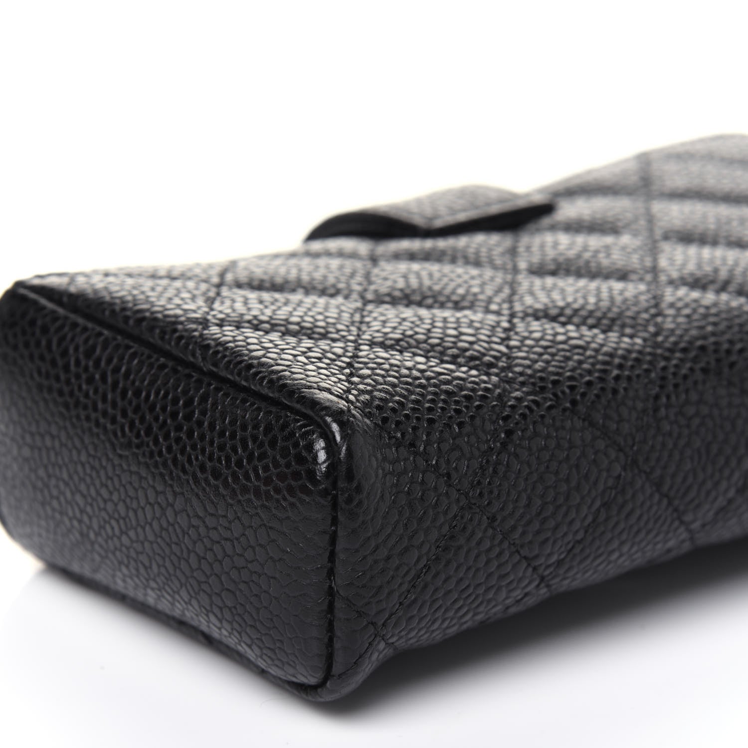 Chanel Caviar Quilted Mini Phone Holder Clutch Black 11 of 13
