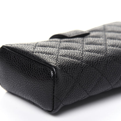 Chanel Caviar Quilted Mini Phone Holder Clutch Black 11 of 13