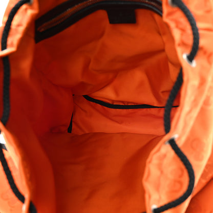 Gucci Econyl Nylon Monogram Off The Grid Utility Pocket Backpack Carrot Orange Black 5 of 11