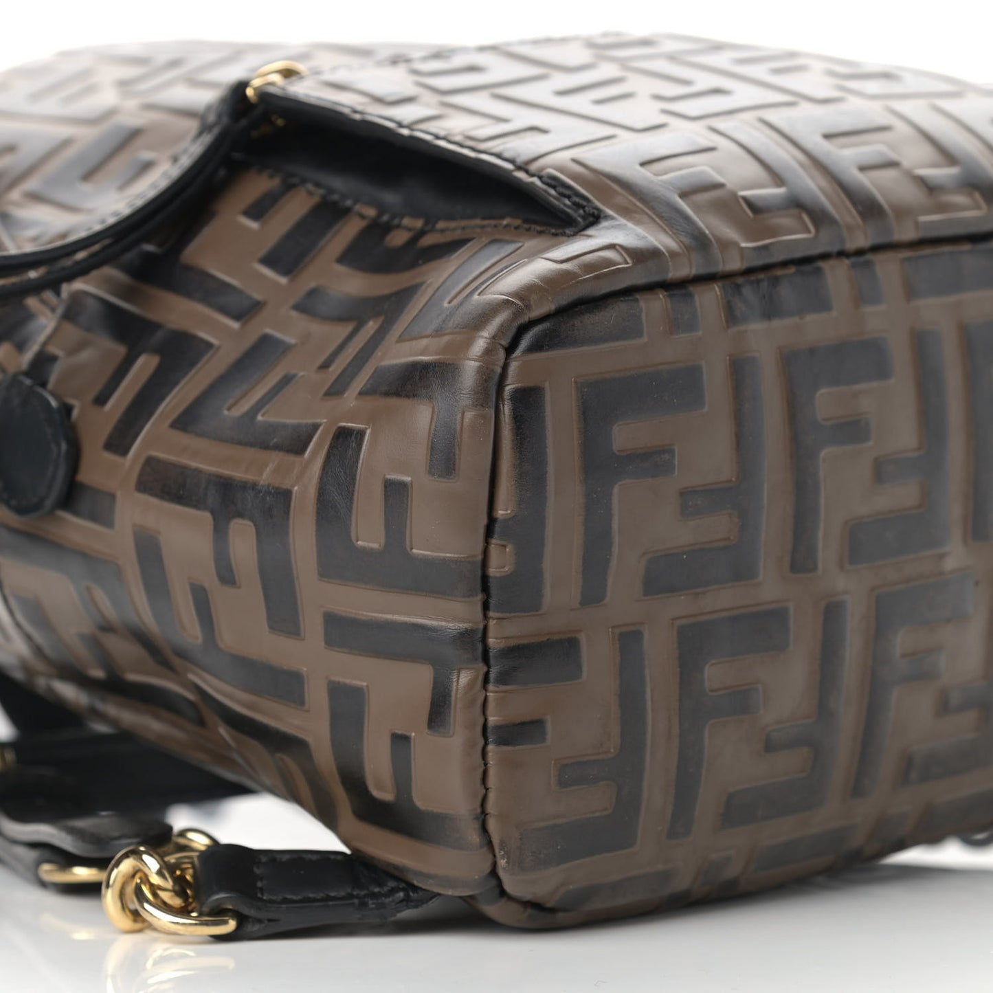 Vitello Bi-Color FF 1974 Embossed Mini Backpack Maya Black