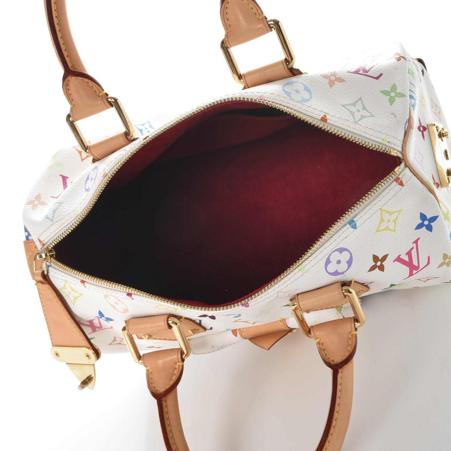 Louis Vuitton Monogram Multicolor Speedy 30 White 5 of 10