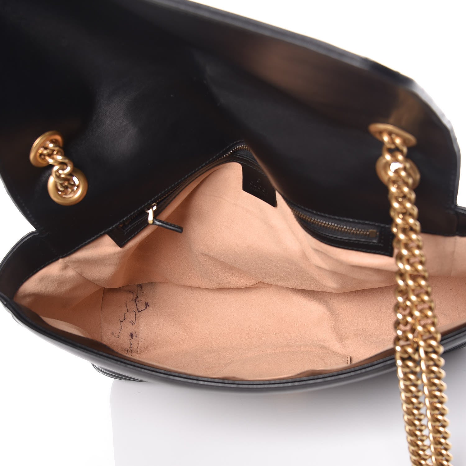 Gucci Calfskin Matelasse Large GG Marmont Shoulder Bag Black 7 of 11