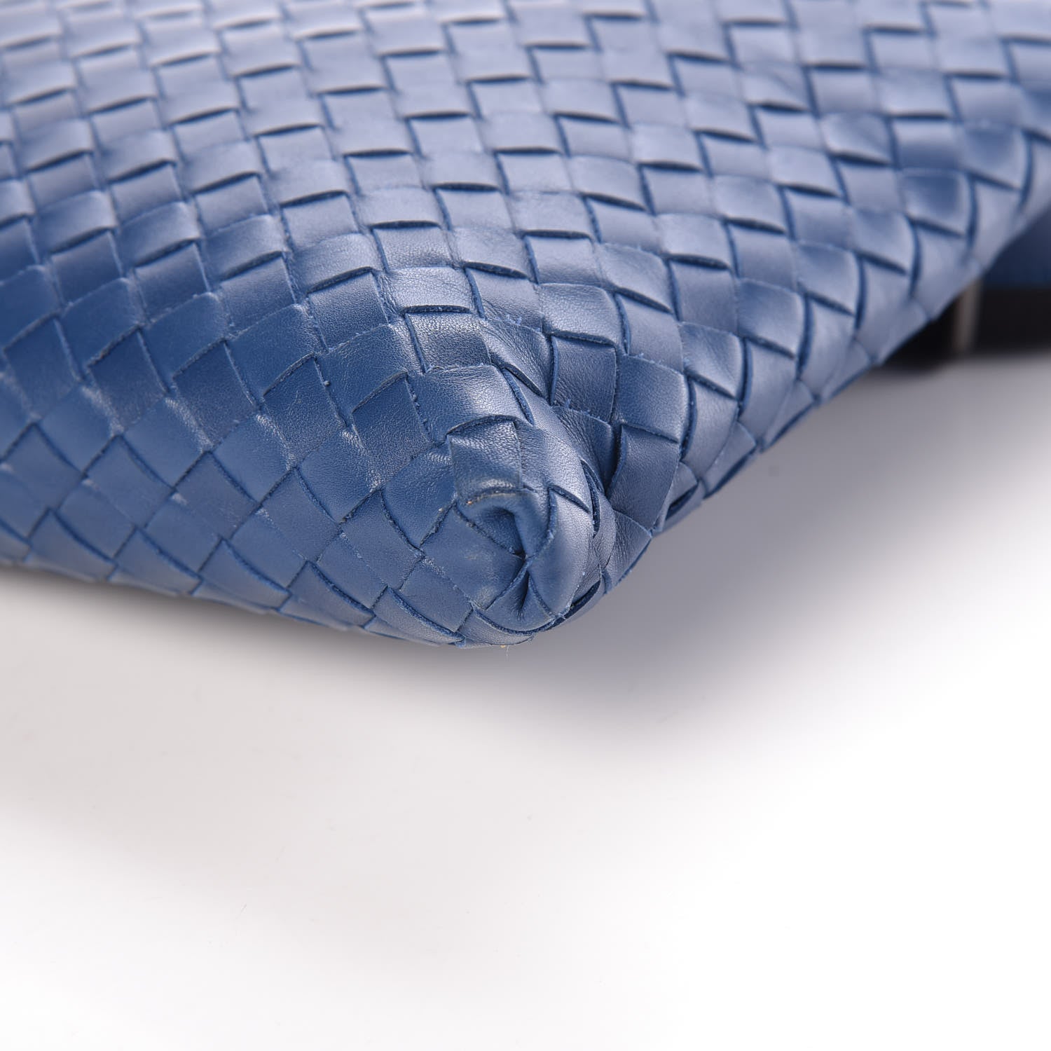 Bottega Veneta Nappa Intrecciato VN Crossbody Messenger Bag Blatic Blue 8 of 8