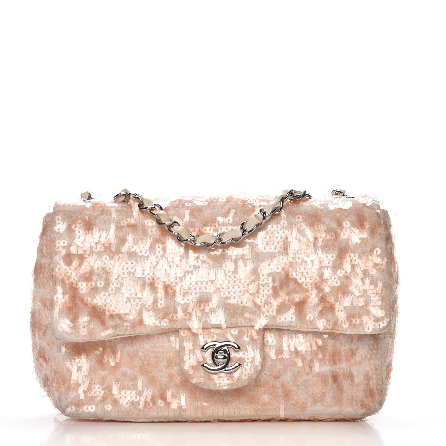 Chanel Sequin Paillette Small Flap Light Pink 1 of 18