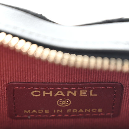 Chanel Lambskin Quilted CC In Love Heart Clutch With Chain Black 6 of 11