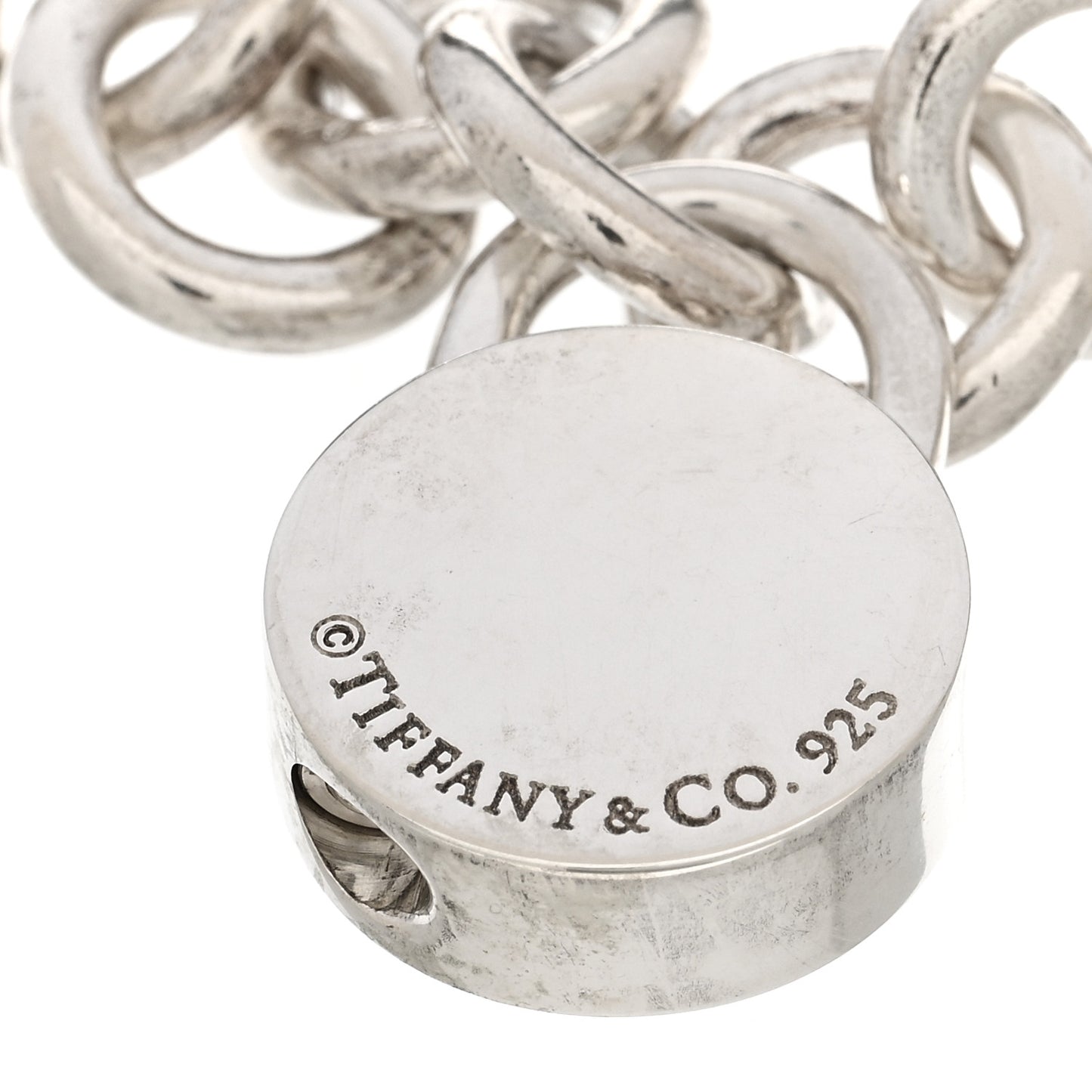 Sterling Silver Heart Lock 2 Charm Bracelet