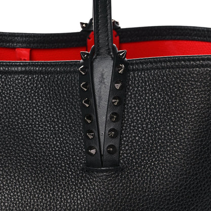 Christian Louboutin Calfskin Spikes Small East West Cabata Tote Black 10 of 12