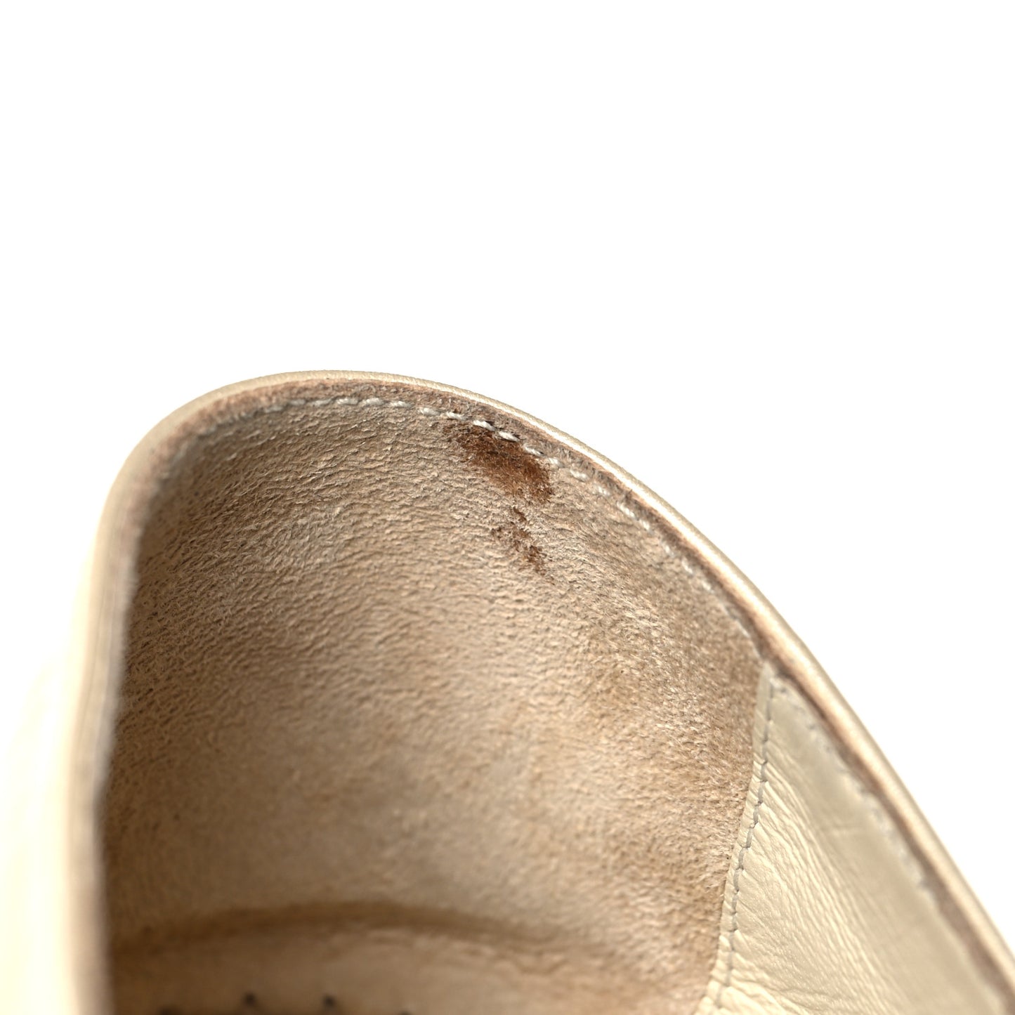 Metallic Calfskin Grosgrain CC Espadrilles 38 Ivory Black