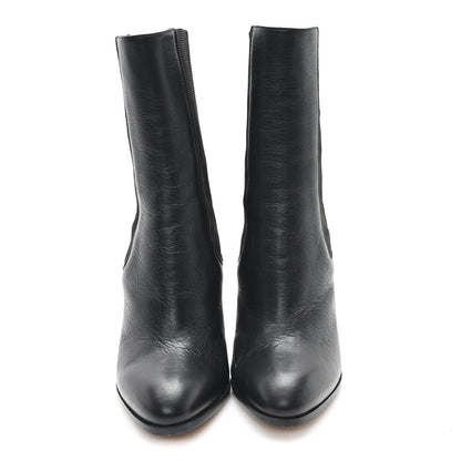 Chanel Calfskin CC Ankle Boots 36.5 Black 3 of 9