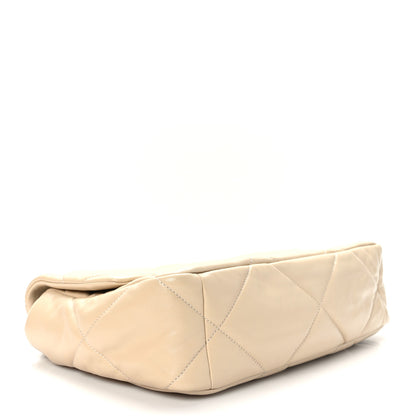 Chanel Lambskin Quilted Large Chanel 19 Flap Beige 4 of 10