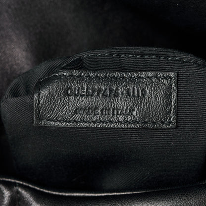 Saint Laurent Lambskin Quilted Medium Loulou Puffer Monogram Chain Satchel Black 9 of 12